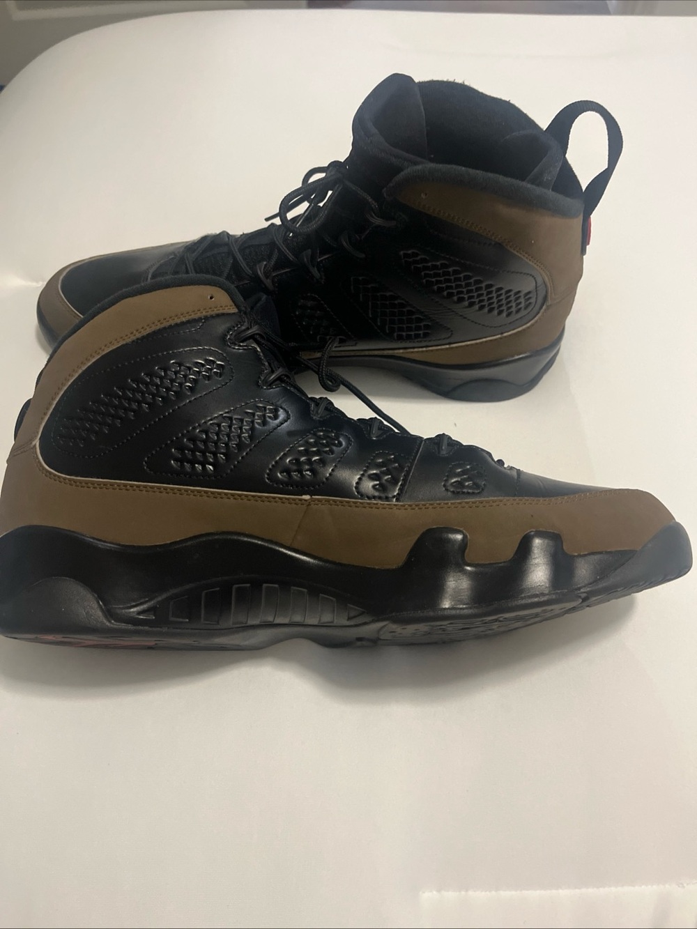Air Jordan 9 Olive Black Sneakers, Size 14 No Insole (2012 Release) - Picture 3 of 9